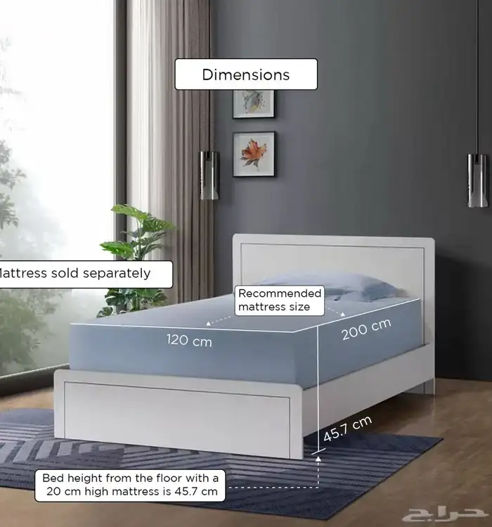 سرير جديد 120 في 200 سعر البيع 500 0