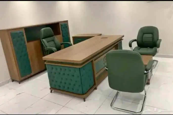 مودرن مكتب طقم فخم كامل مع كنب و كراسي لون اخضر جملي مكتب 8