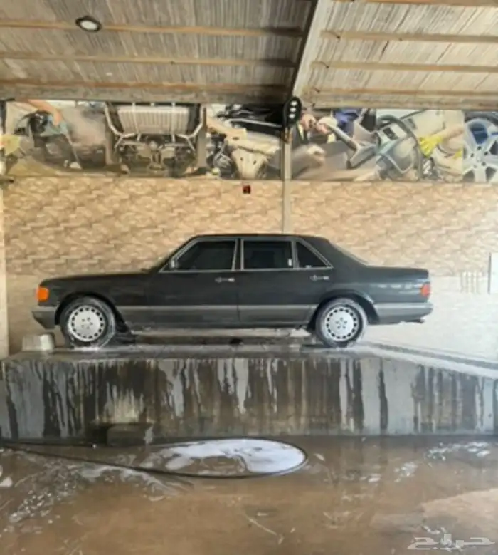 مرسيدس 1990 نظيف مخزن ملكي مع لوحات مميزه على السياره 7