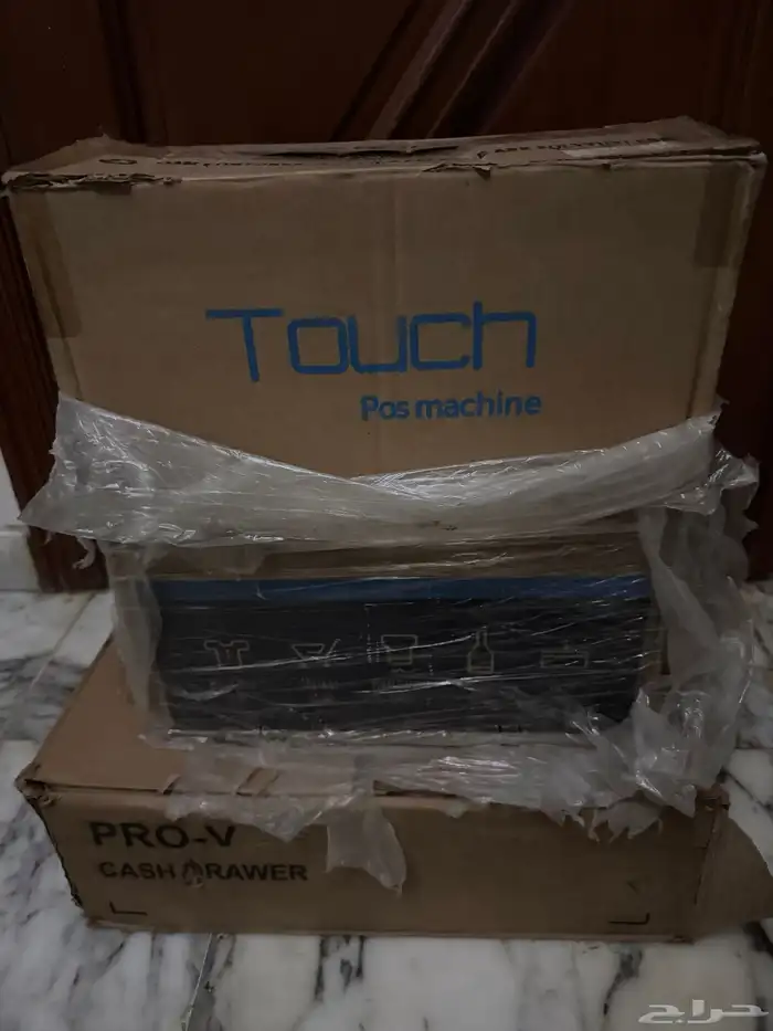 جهاز كاشير شاشة لمس مع برنتر وصندوق كاش جديد ولم يستخدم 1