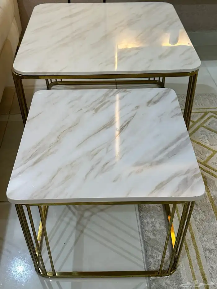 طاولتين ستيل و رخام 0