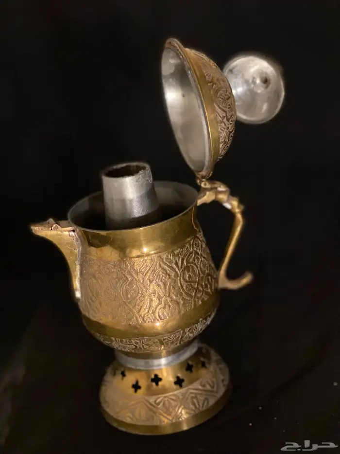أصغر سماور نحاسي منقوشل عمل الشاي للعزبه 1