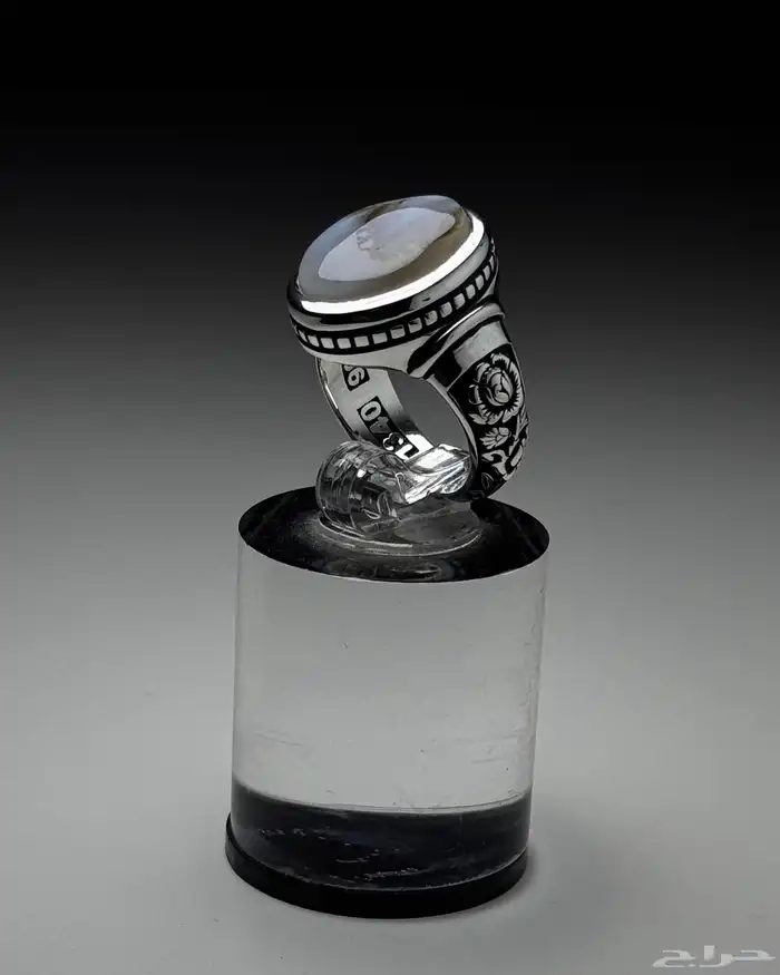 خاتم عقيق يماني شجري صياغه عارف 0