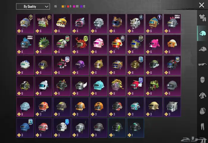 حساب ببجي موبايل 83  لفل سكنات  83 سكنات ميثك ونوادر 15