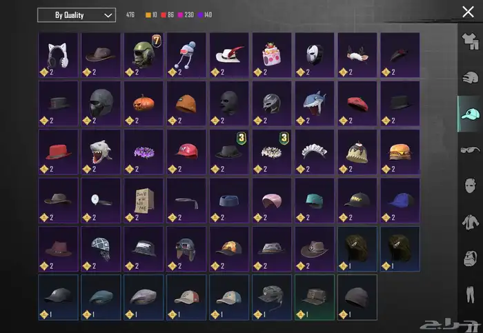 حساب ببجي موبايل 83  لفل سكنات  83 سكنات ميثك ونوادر 24