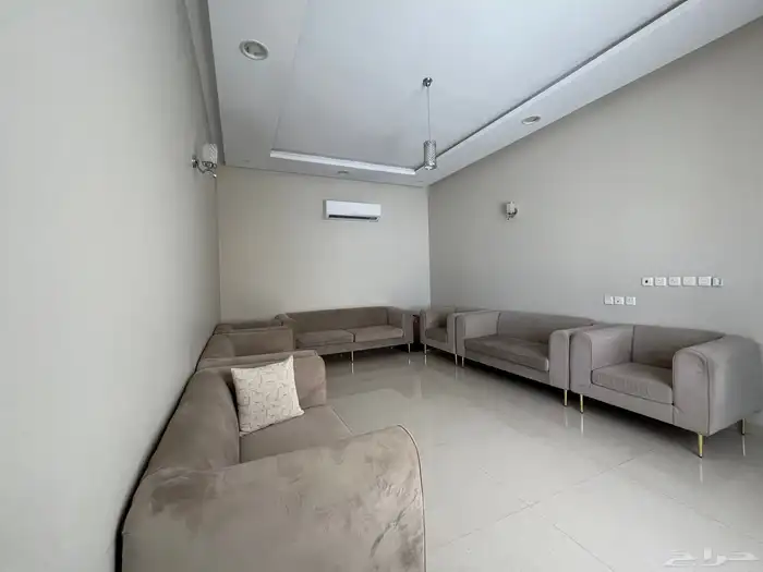 كنب جديد نضيف مفصل تفصيل قماش شاموه مع 6 مخدات 13 نفر 2