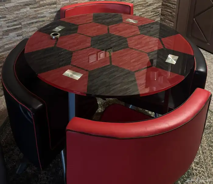 طاولة قزاز مع كراسي 1