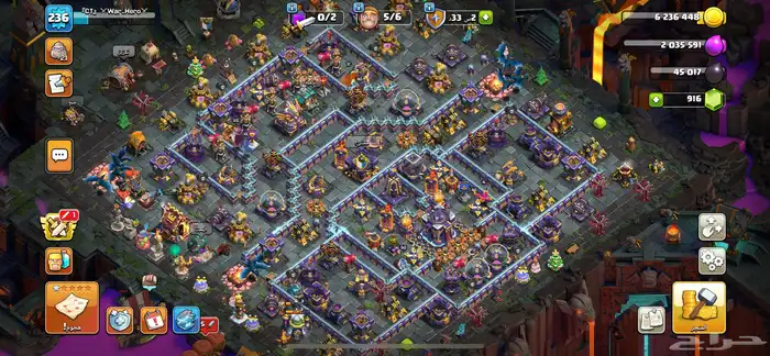 حساب كلاش تاون هول15 0