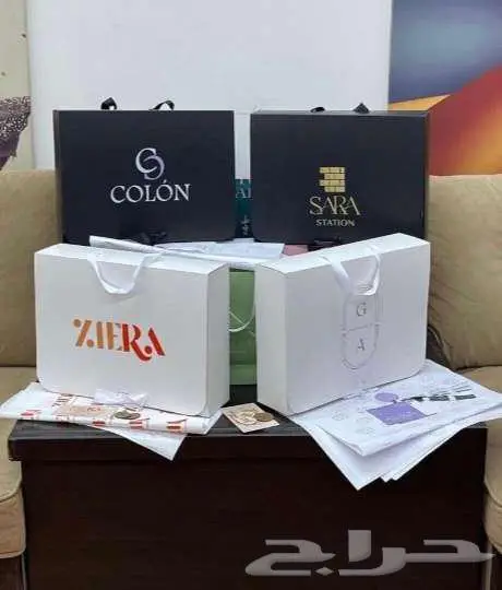 طباعة بكج عبايات أكياس ستيكر ورق تغليف أكواب 5