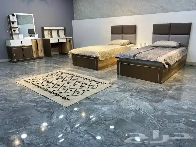 غرفه نوم طراحه سرير كمودينه مكيفات 5