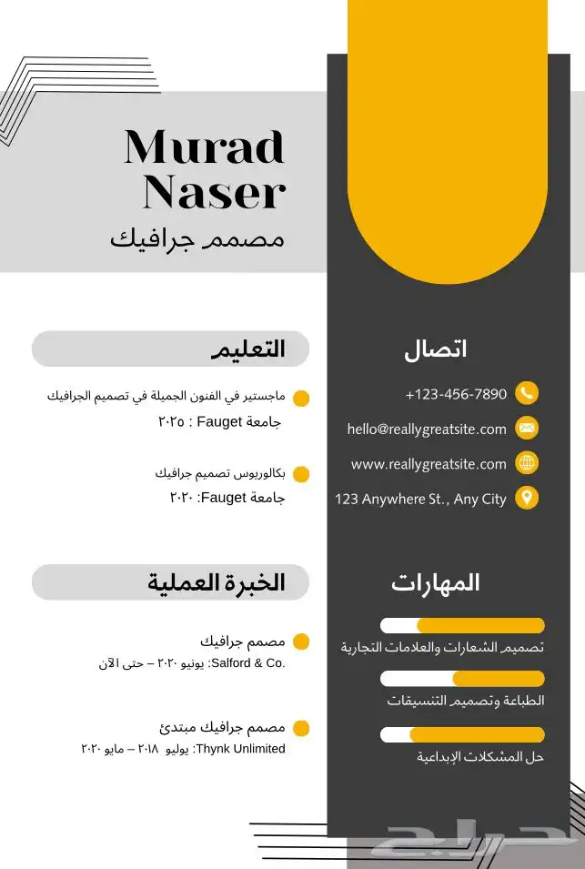 يوجد تصاميم سيره ذاتيه احترافيه ب 5 ريال فقط 5