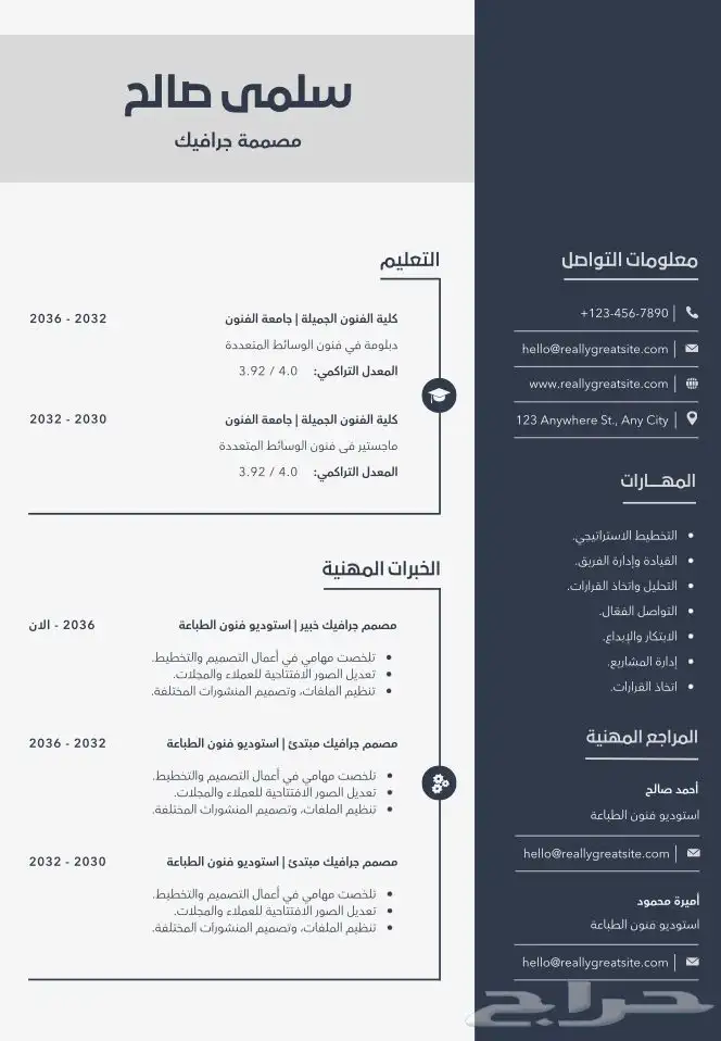 يوجد تصاميم سيرة ذاتيه احترافيه ب 5 ريال فقط 3