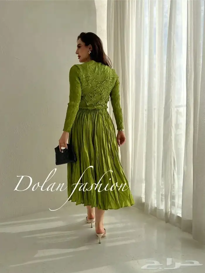 فستان زيتي غير ملبوس 1