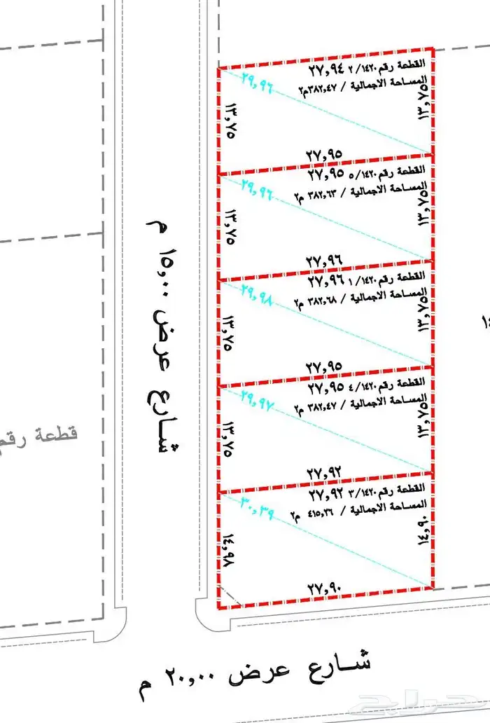 قطع سكنية للبيع حي الرحاب 1