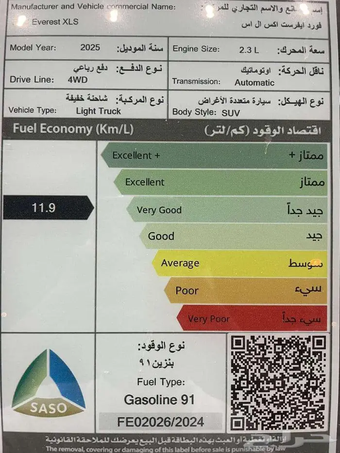 فورد ايفرست ستاندر 2025 8