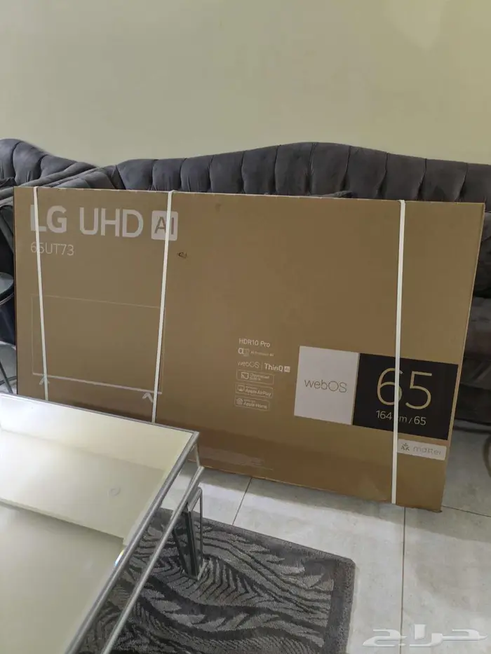 تلفزيون شاشة ذكيه 65 بوصه LG جديد بكرتونه 0
