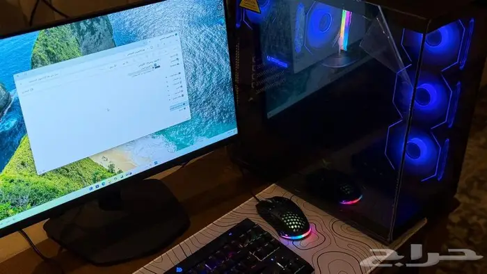 بيسي جيمينج قوي جدا  بكامل ملحقاته وشاشة كرت 4060TI 6