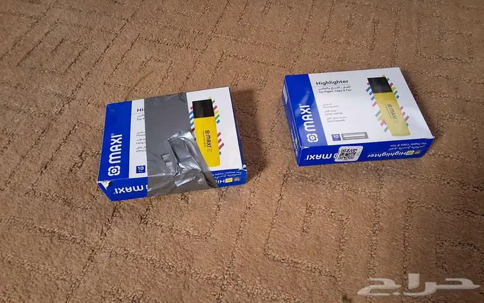 السلام عليكم إثنين كرتون اقلام خطاط توضيح للبيع 0