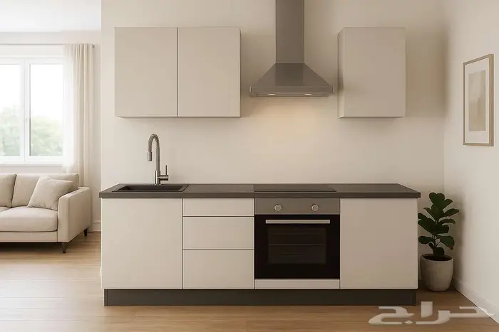 مطبخ متكامل 2.5م بتشطيب أوروبي شامل السطح 0