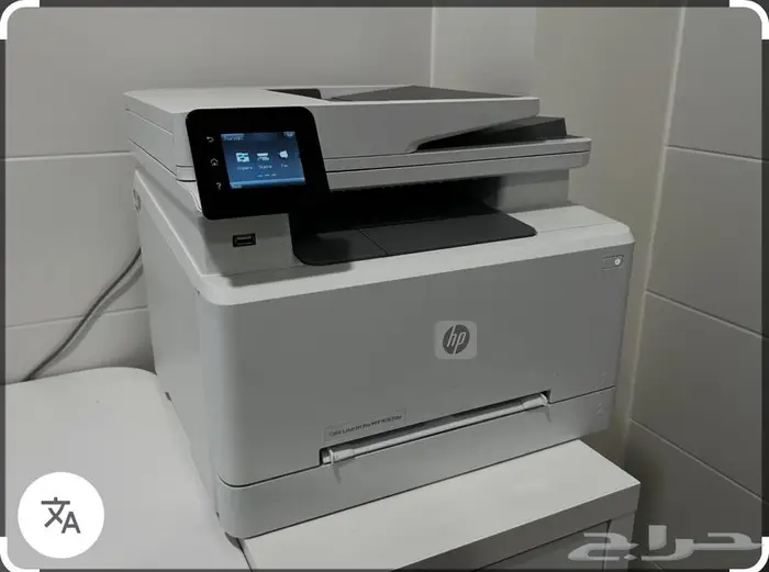 طابعة hp ليزر بحالة جيدة  حبر اسود اصلي 0