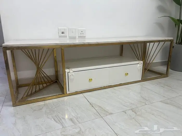 طاولة تلفزيون رخام اصلي طولها( 160سم ) 0