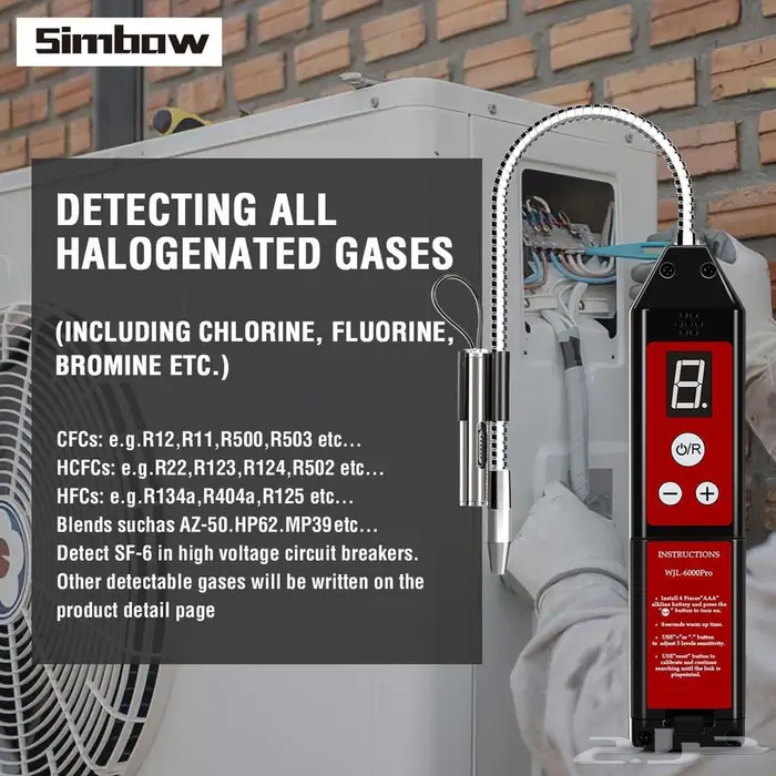 كاشف تسرب غاز التبريد Aprvtio WJL-6000Pro. 12