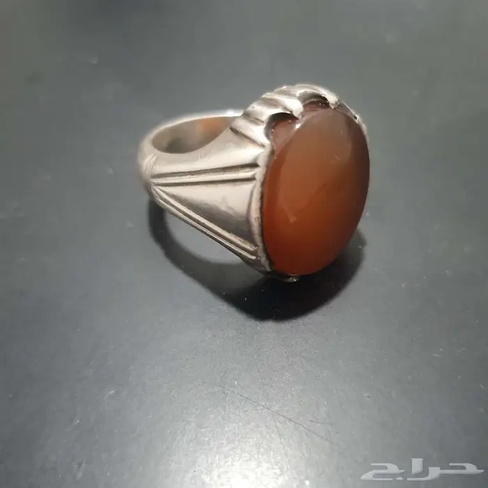 خاتم عقيق مشمشي 0