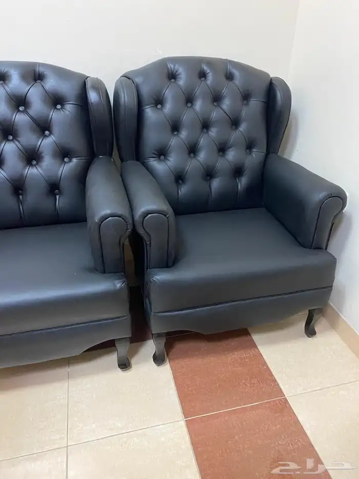 كنب جلد ملكي لون جملي 2