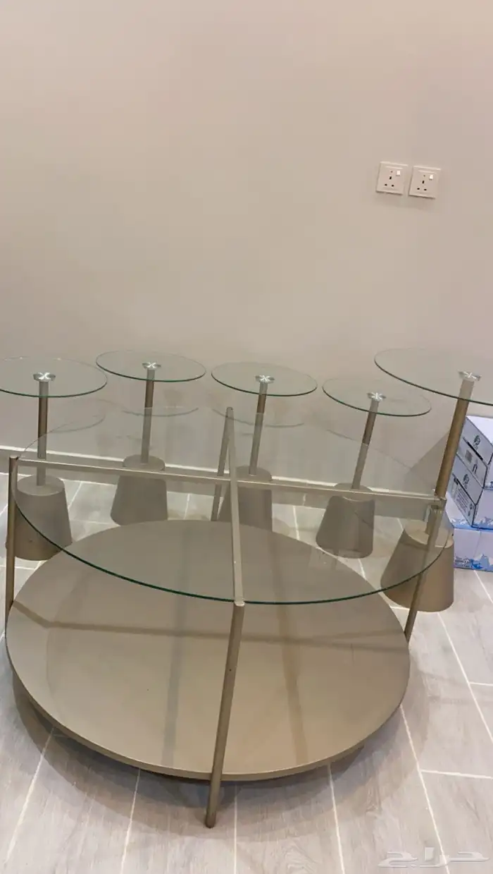 طقم طاولات وطاولة تلفزيون للصامل 1