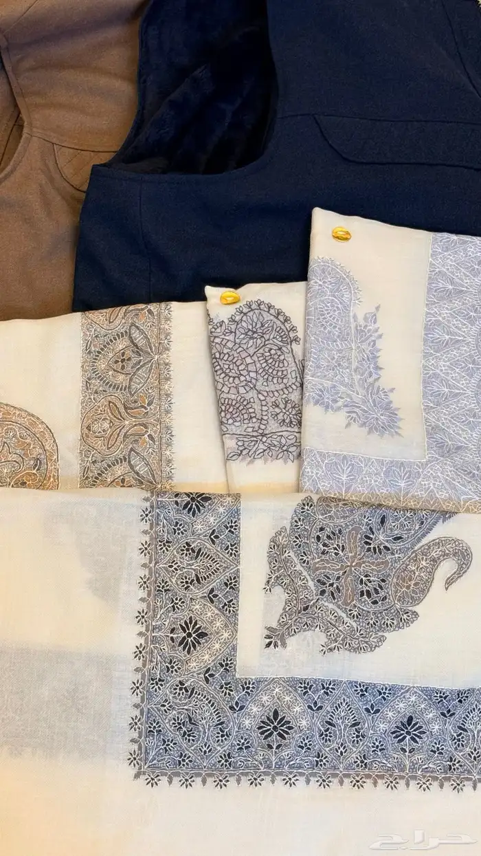 شال كشميري ترمه مع سديري 12