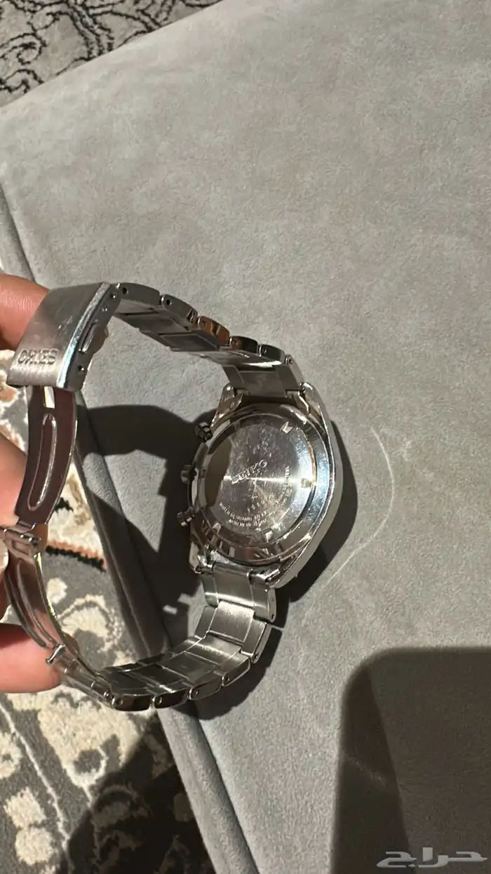 هذه ساعة سيكو كرونوغراف للرجال من الستانلس ستيل 1