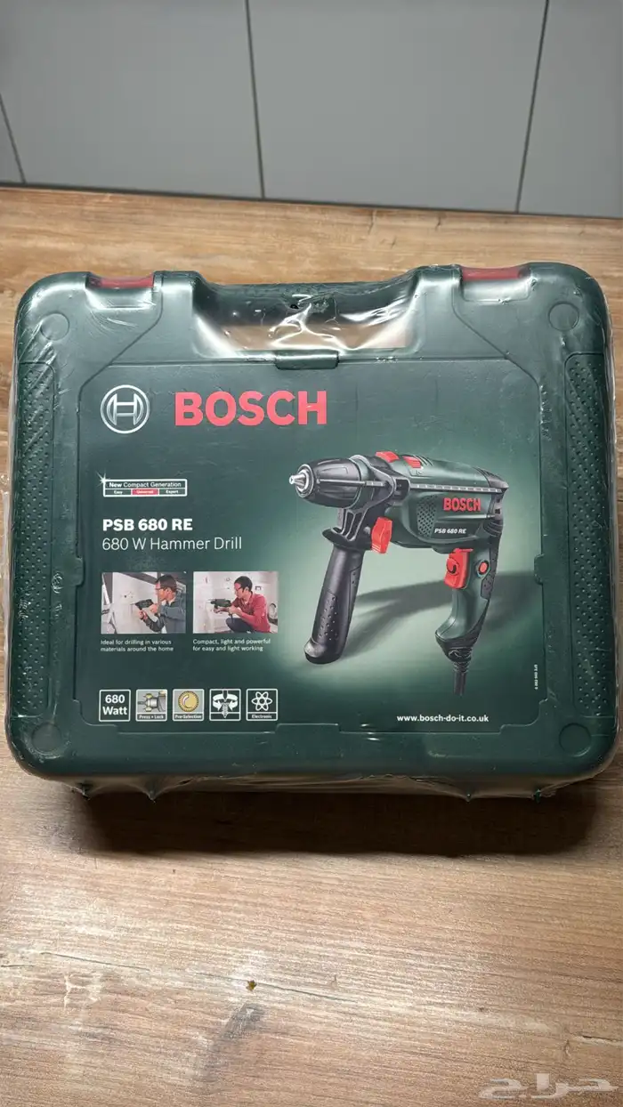 دريل بوش جديد لم يستخدم مع ملحقاته 0