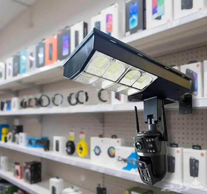 كاميرات طاقة شمسية مع كشاف 2 في 1 3