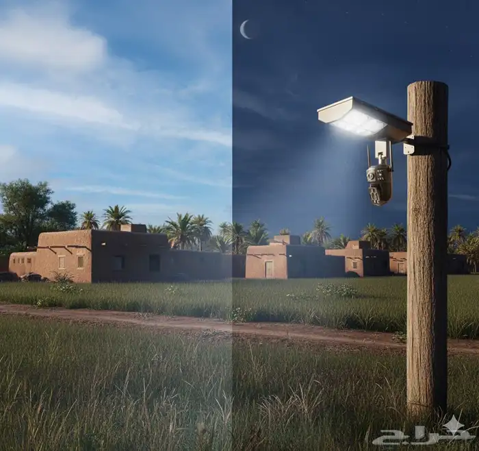 كاميرات طاقة شمسية مع كشاف 2 في 1 5