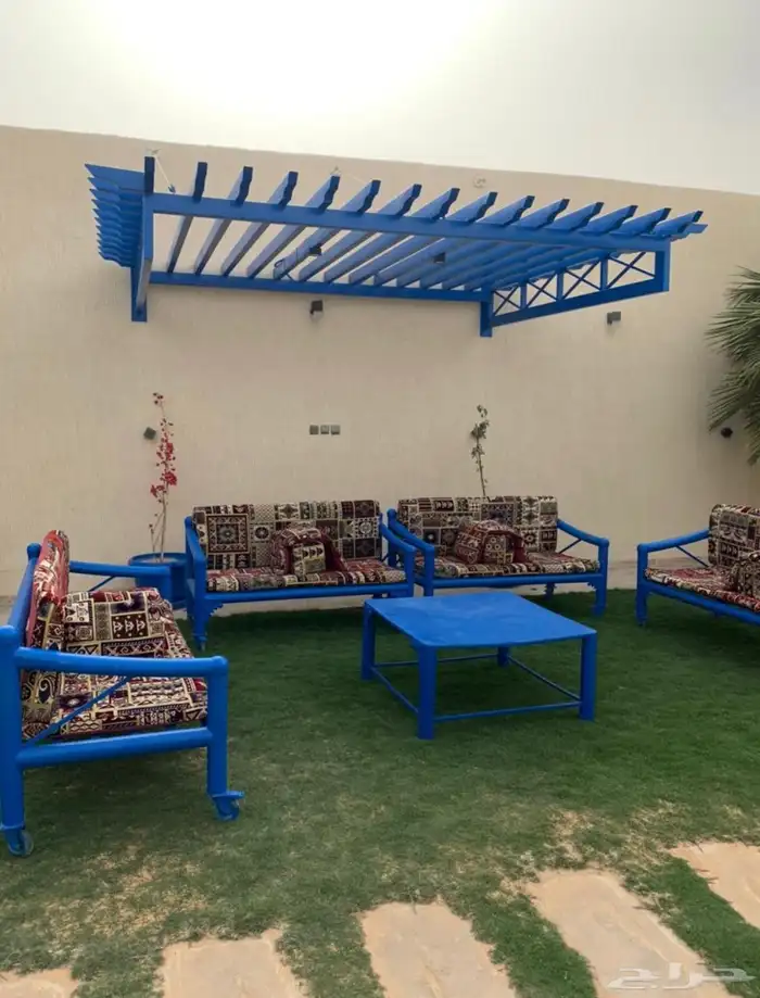 جلسة خارجية - مظلة 3 في 4 مع 3 شدادات واير 0