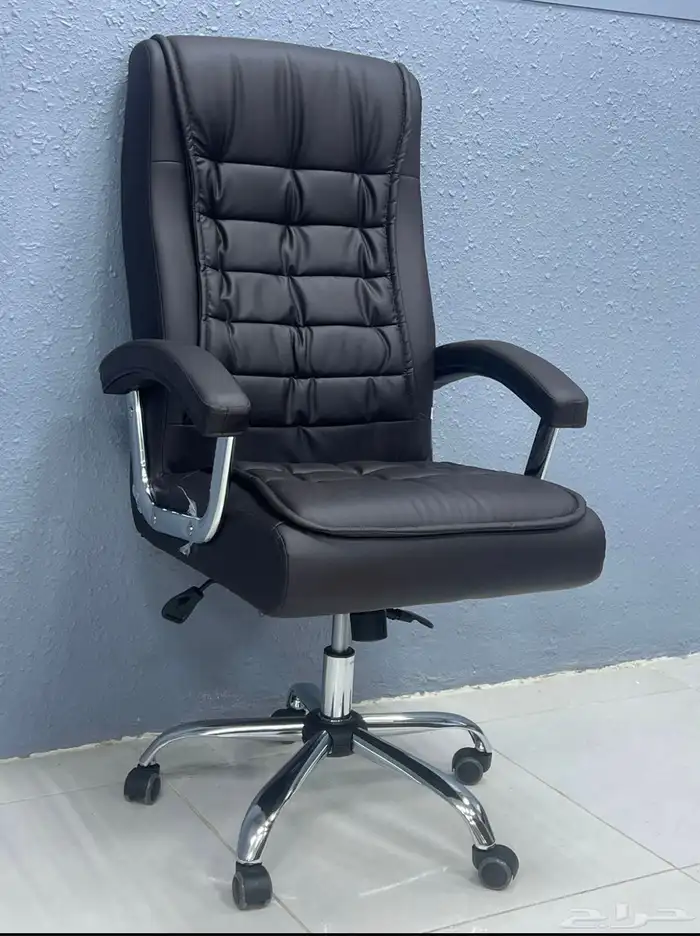 كرسي دوار جلد مكتبي بينتلي و شبك متحرك 4