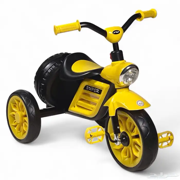 سيكل ثلاثي للأطفال مع سلة خلفية - دراجه 3 كفرات مع مؤثرات 0