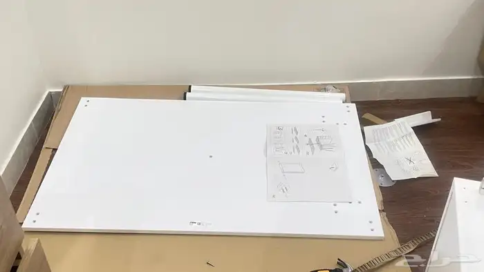 سطح طاوله مكتب لونه ابيض 120x70 من ايكيا 2