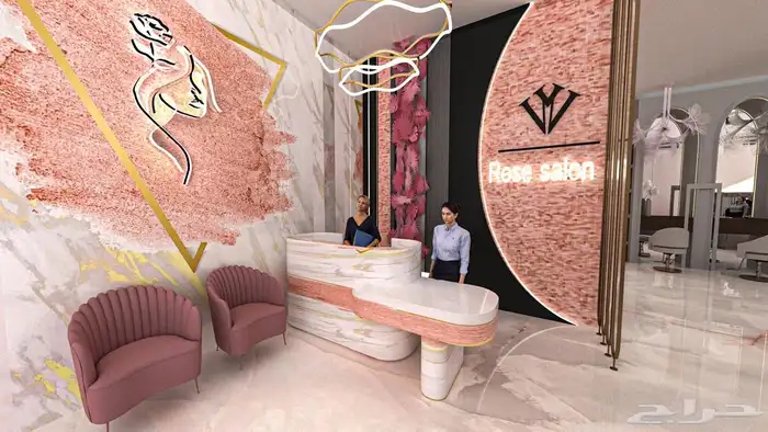 تصميم 3D للمشاغل النسائية ومراكز التجميل 1