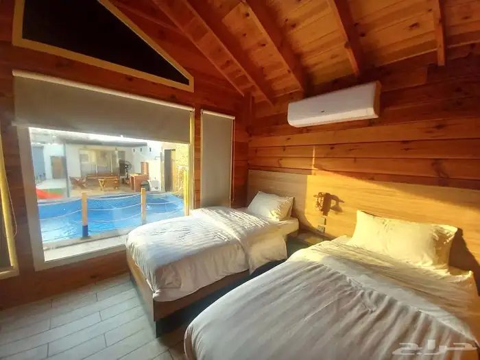 شاليهات بسخان للإيجار في جدة كوخ شاليه صغير فندقي بجاكوزي 36