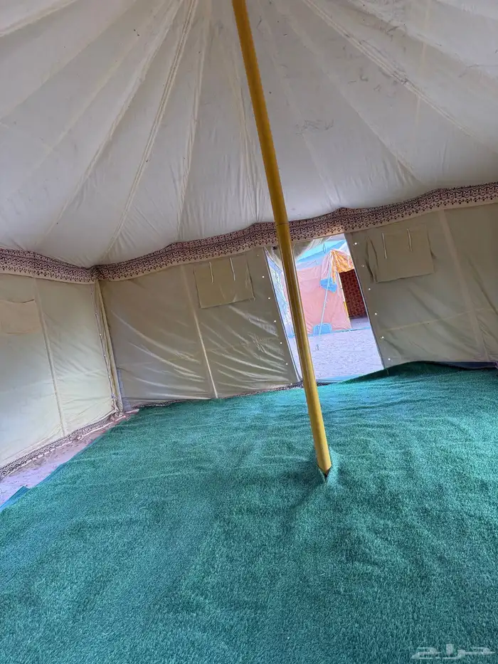 للبيع خيمه 5 5 نظيفه جدا  مركب عليها شراع pvc 2