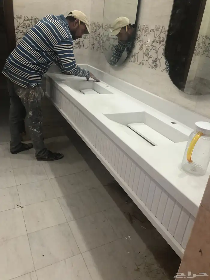 مغاسل رخام طبيعي وصناعة ومطبخ وطولات 24