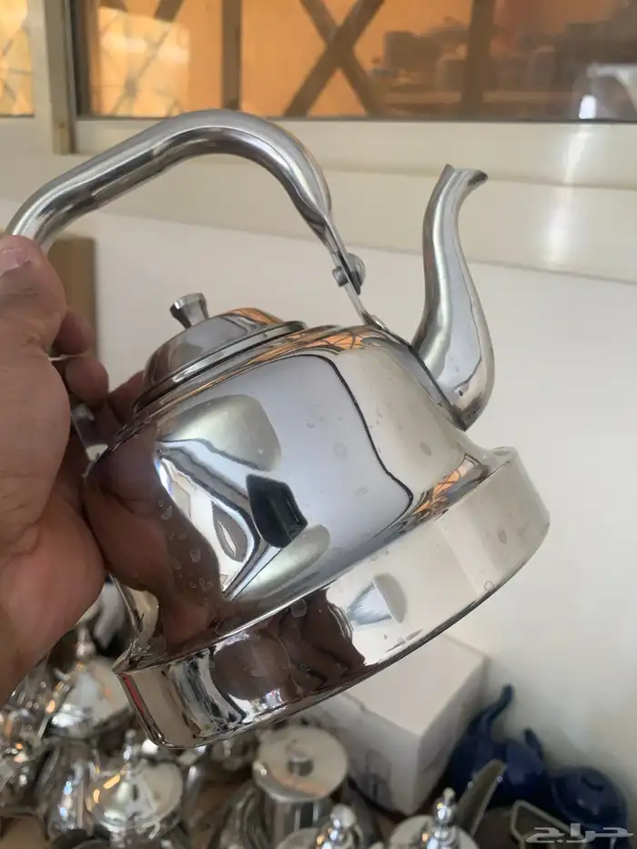 أبريق ستيل ثقيل بقاعدة عريضة وثقيلة طراز قديم 5