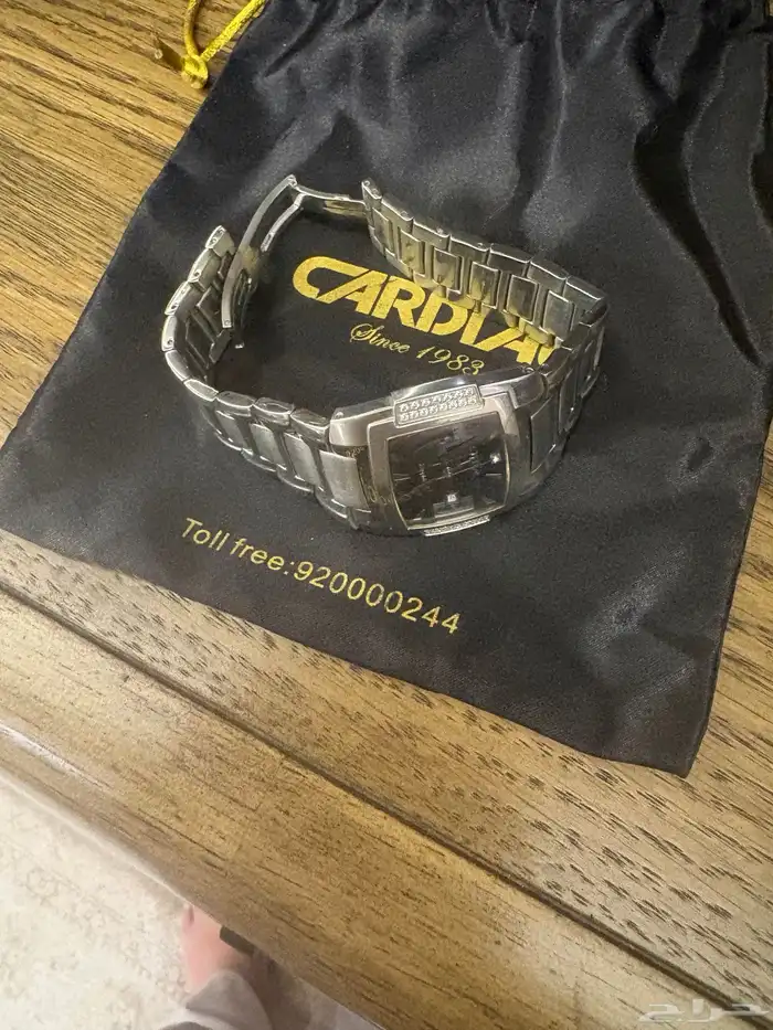 ساعه كارديال سويسرية اصلية مرصعة بالالماس الاصلي 5