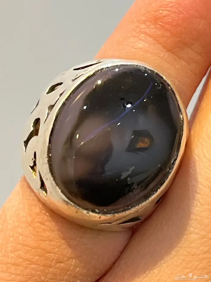 خاتم فضه عقيق يمني للبيع ملحم ومقصوص الصامل يجي خاص 3