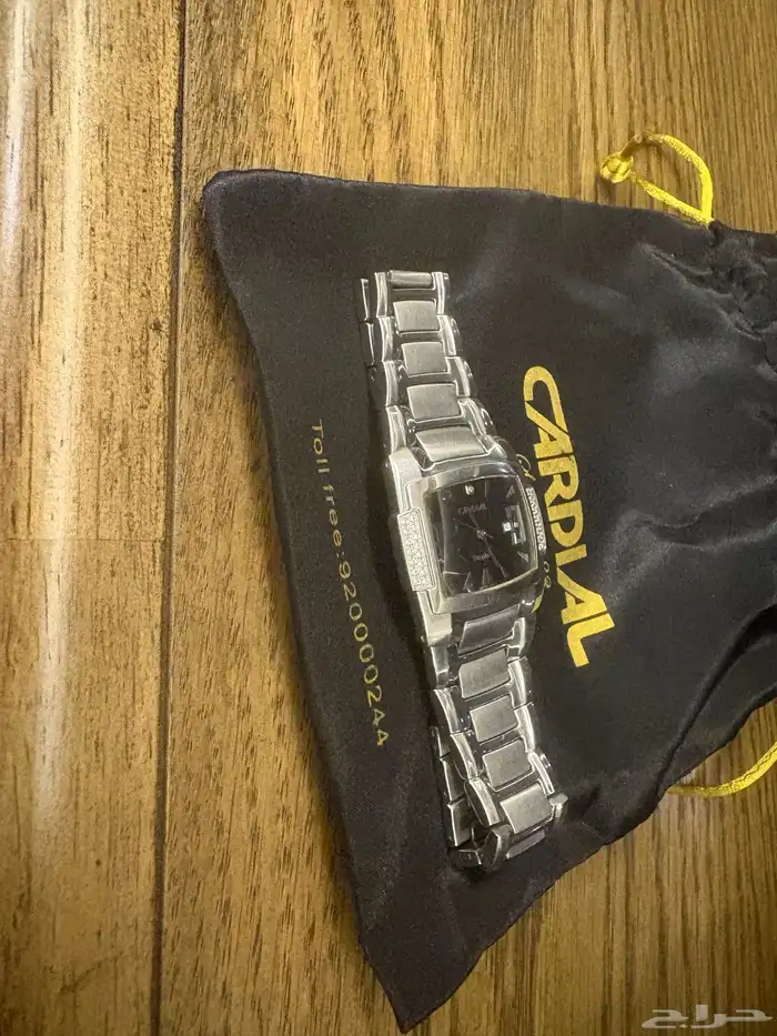 ساعه كارديال سويسرية اصلية مرصعة بالالماس الاصلي 4