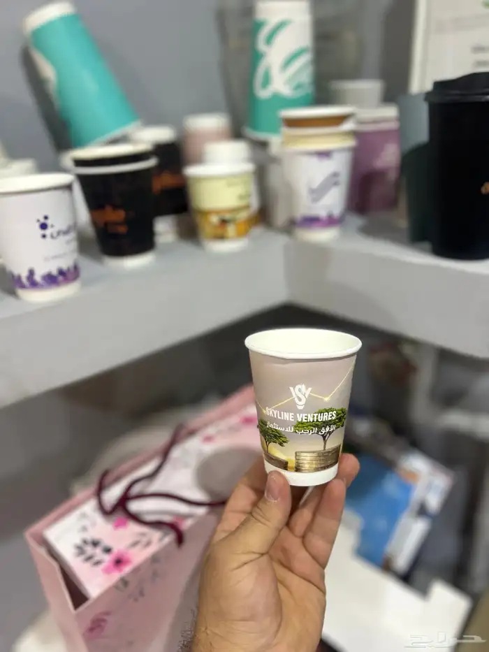 مطبعه أكياس عبايات ليبل قماش لوقو جلد ورق تغليف الأكواب 24