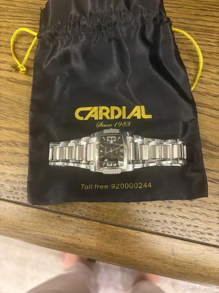 ساعه كارديال سويسرية اصلية مرصعة بالالماس الاصلي 3