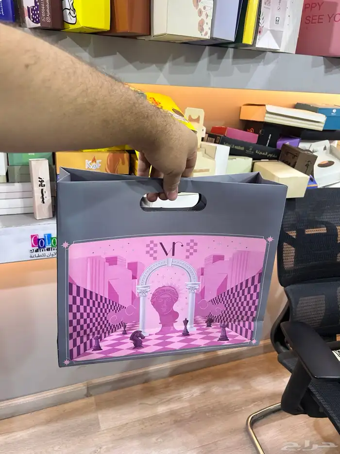 مطبعه أكياس عبايات ليبل قماش لوقو جلد ورق تغليف الأكواب 15