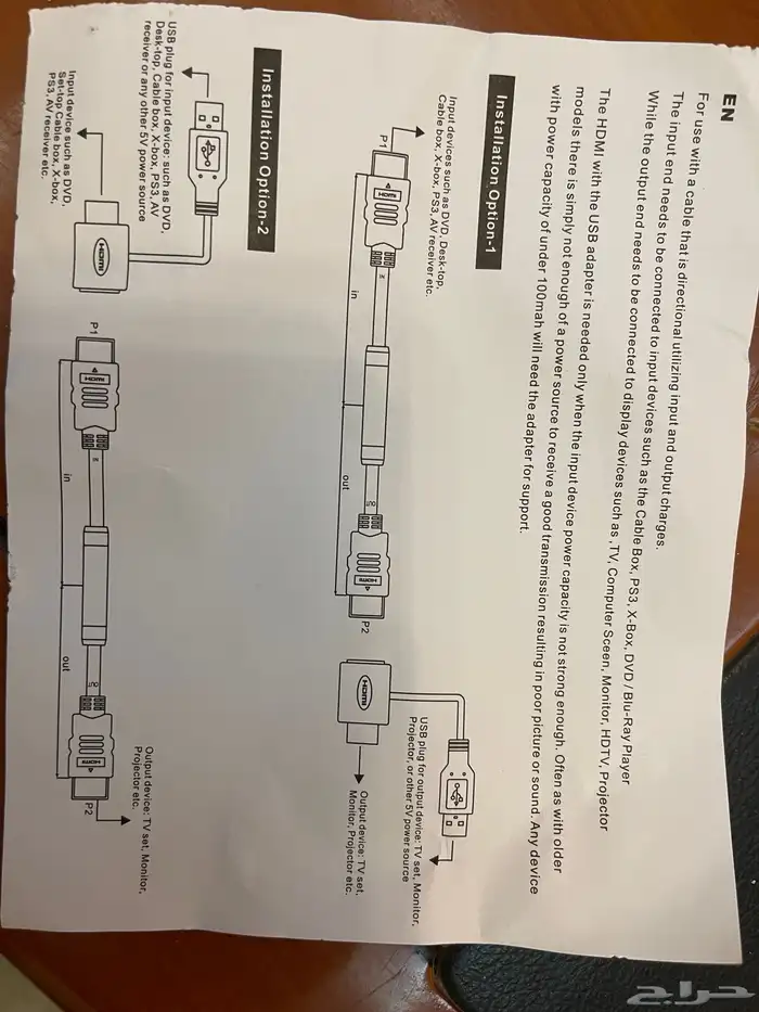 كابل HDMI  سلك  HDMI 5